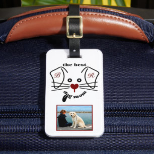 Monogram för bästa Hund-fotoAnpassningsbar för rol Bagagebricka