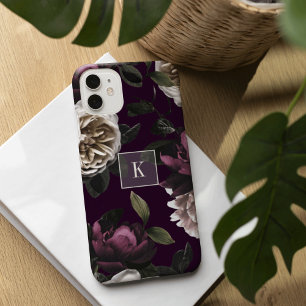 Monogram för Blommigt av elegantens Mörk