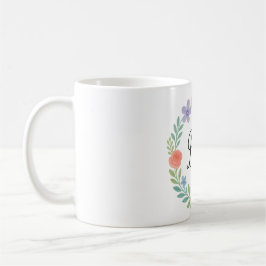 Monogram för Blommigt av visketära ekvivalenter Kaffemugg