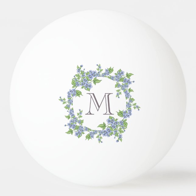 Monogram för blommigt pingisboll (Framsidan)