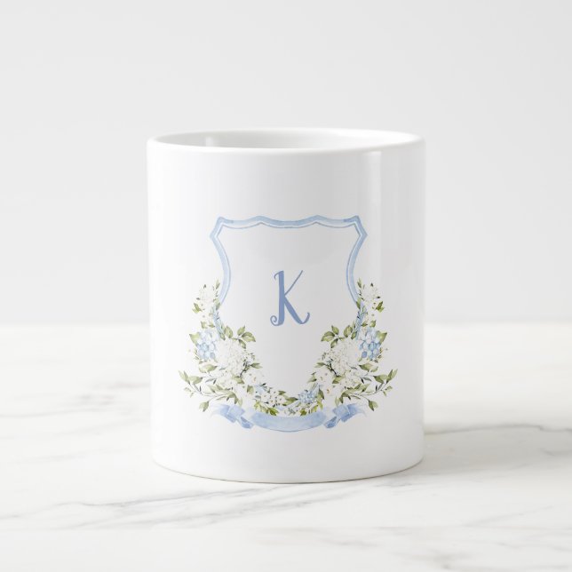 Monogram för blommigtens Vapensköld Jumbo Mugg (Framsidan)