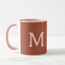 Monogram för bränd Orange Anpassningsbar Mugg
