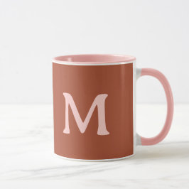 Monogram för bränd Orange Anpassningsbar Mugg