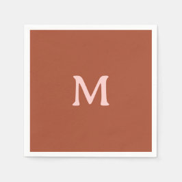 Monogram för bränd Orange Anpassningsbar Pappersservett