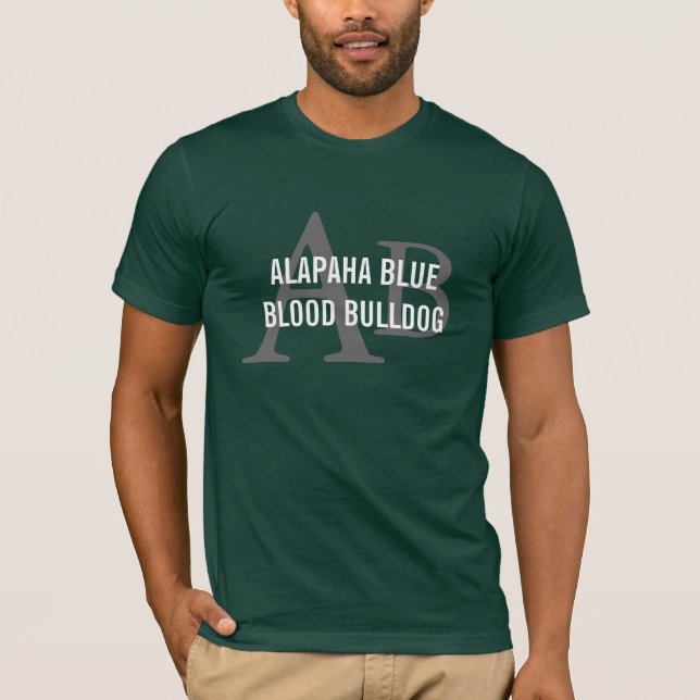 Monogram för bulldogg för Alapaha blåttblod Tröja (Framsida)