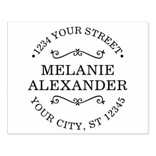 Monogram för Business Packaging Namn Returadress Stämpel