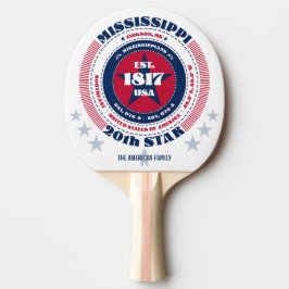 Monogram för cirkulär Pride av mississippi Pingisracket