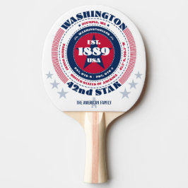 Monogram för cirkulär typografi i Washington Pride Pingisracket