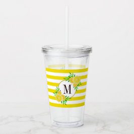 Monogram för citrusfrukter av Gult Take Away Mugg