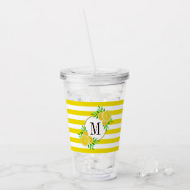 Monogram för citrusfrukter av Gult Take Away Mugg