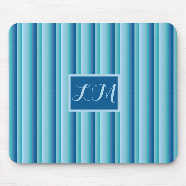 Monogram för Classy & Professionell Blue Rand Musmatta (Framsidan)