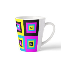 Monogram för CMYK-geometriska kvadrater