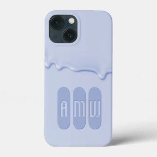 Monogram för contemporary Dusty Blue Paint-drivnin