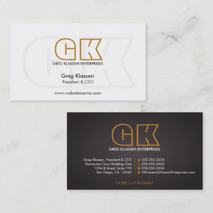 Monogram för contemporaryns Professionell Visitkort