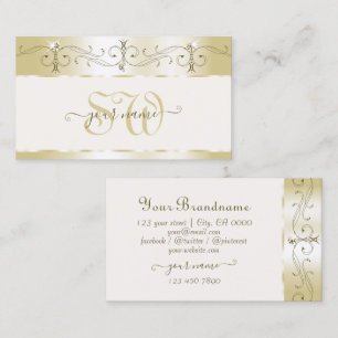 Monogram för de mousserande juvelerna i lyxur Guld Visitkort