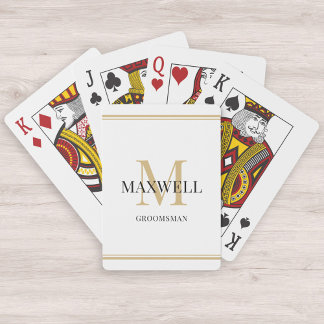 Monogram för den minimalistiska Anpassningsbarna G Casinokort
