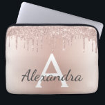 Monogram för drivrutiner för  Rosa ros Guld Glitte Laptop Fodral<br><div class="desc">Rosa ros Guld-metallisk drivning Glitter och Gnistra Modern och Elegant Monogram Fodral. Fodral kan anpassas så att det omfattar ditt första och första namn och gör en underbar julklapp eller en svensk 16-dagarsgåva.</div>