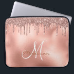 Monogram för drivrutiner i Ro Guld Glitter Laptop Fodral<br><div class="desc">Den här designen kan vara personlig i det område som tillhandahålls genom att ändra fotot och/eller text. Du kan också anpassa den genom att klicka på Anpassa den här mallen och sedan välja klicka för att anpassa ytterligare alternativ och ta bort eller ändra färg i bakgrunden, lägga till text, ändra...</div>