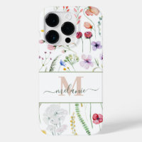 Monogram för eget namn för Boho Wildblommor