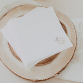 Monogram för elegant Bröllop Pappersservett