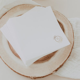 Monogram för elegant Bröllop Pappersservett