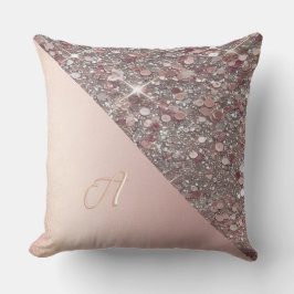 Monogram för elegant Guld Kudde