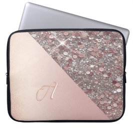 Monogram för elegant Guld Laptop Fodral