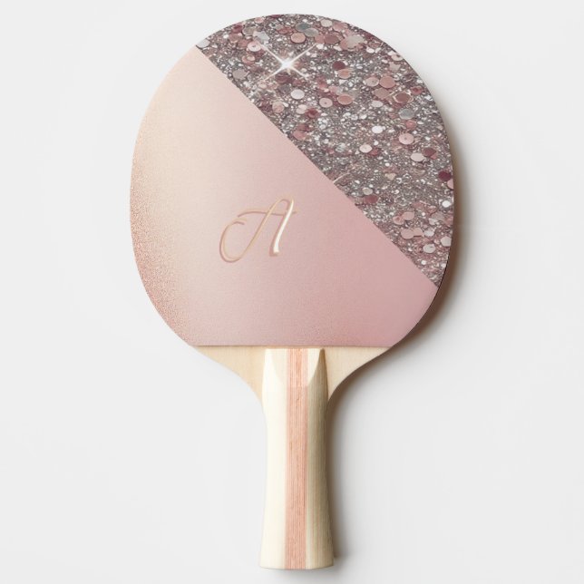 Monogram för elegant Guld Pingisracket (Framsidan)