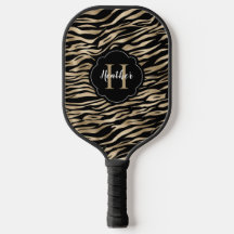 Monogram för elegant Metallic Guld Zebra Animal Pr