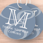 Monogram för elegant Modern Chic Dubbla Tack Gåvor Etiketter<br><div class="desc">Denna enkla och moderna utformning består av serif- och sans serif-typografi. Perfekt för party favors.</div>