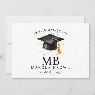 Monogram för elegant vid Namn Guld Meddelande