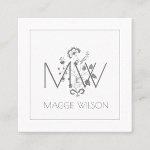 Monogram för elegantens Blommigt