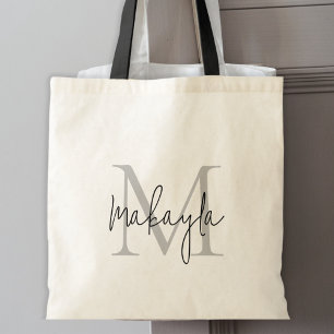 Monogram för elegantens Personlig Tygkasse