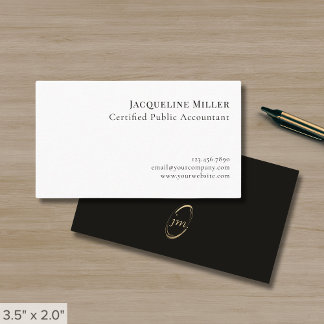 Monogram för enkel Elegant av Professionell Visitkort