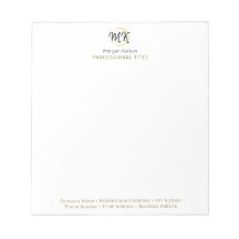 Monogram för enkel Modern White Guld Elegant-mall