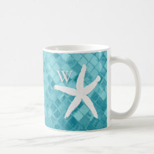 Monogram för exponeringsglas för hav för kaffemugg