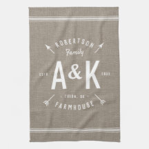 Monogram för familjen Rustic Arrow