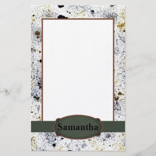 Monogram för färgplatter brevpapper