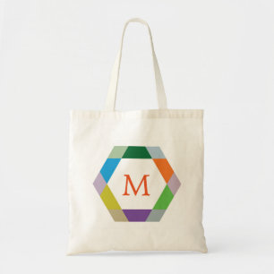 Monogram för färgstark Hexa Round and Orange Anpas Tygkasse