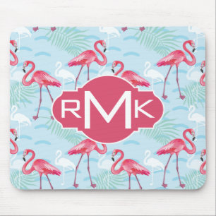 Monogram för Flamingomönster Musmatta