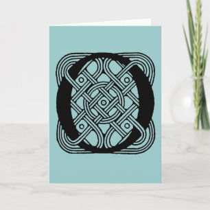 Monogram för fnurra för brevnolla-vintage Celtic Anteckningskort