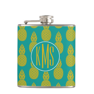 Monogram för frukt för ananas tropisk fickplunta