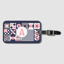 Monogram för geometrisk Anpassningsbar för Retro-B