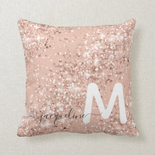  Monogram för Girly Ro Glitter  Kudde