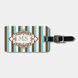 Monogram för godisrandvintage bagagebricka