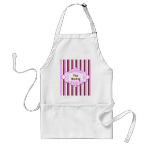 Monogram för godisrandvintage förkläde