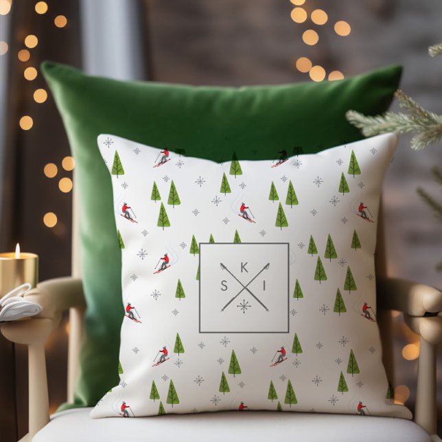 Monogram för Gräs och Träd Poles Kudde (Skapare uppladdad)