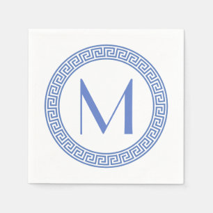 Monogram för greknyckeldesign pappersservett