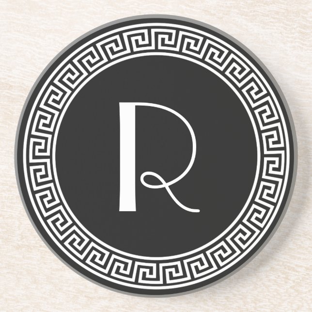 Monogram för greknyckeldesign underlägg (Framsidan)