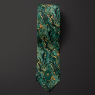 Monogram för grönt och Guld Marcular Slips